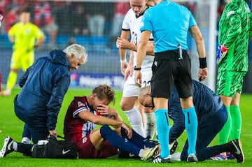 Martin Odegaard picked up the ankle injury in the National League game against Austria.