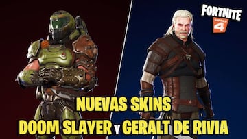 C&oacute;mo conseguir a Doom Slayer y Geralt de Rivia en Fortnite