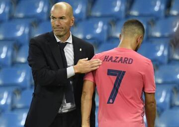 Zidane saluda a Hazard.