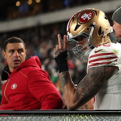 What injury did George Kittle suffer in 49ers vs. Eagles wild-card game