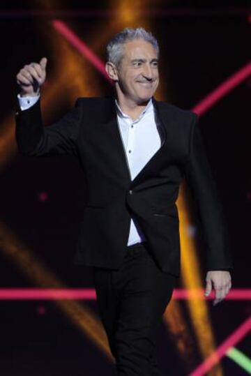 Jon Sistiaga en los Premios Ondas para recoger el galard¨®n a Mejor programa de actualidad o cobertura especial.