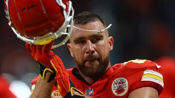 American Football - NFL - Miami Dolphins v Kansas City Chiefs - Deutsche Bank Park, Frankfurt, Germany - November 5, 2023  Kansas City Chiefs' Travis Kelce REUTERS/Kai Pfaffenbach