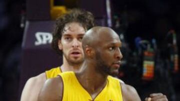 Lamar Odom durante su etapa con Los Angeles Lakers en 2009.