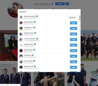 Nikola Kalinic ha comenzado a seguir al Atlético en redes