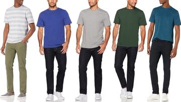 De ajuste clásico y cómodo: tenemos las dos playeras para hombre Amazon Basics con más de 10,000 valoraciones