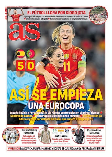 Las portadas de AS de julio