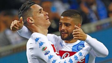 Callej&oacute;n celebra su gol ante el Inter. 