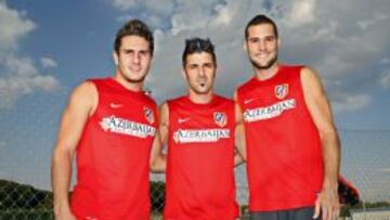 Koke, Mario Suárez y Villa