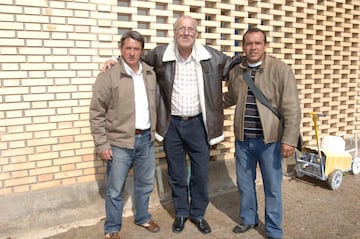 Ocampos, entre Barbas y Rubén Sosa, en marzo de 2007.