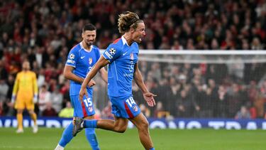 Llorente, tras marcar en Anfield. Qué bueno que viniste.