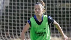 Claudia Zornoza durante el entrenamiento con el Real Madrid.