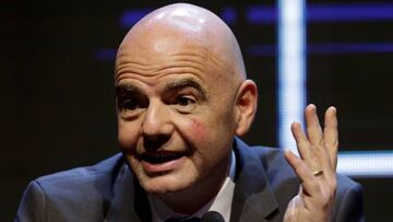 Gianni Infantino, durante una conferencia organizada por la FIFA.