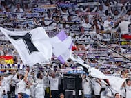 La Grada Fans del Bernabéu, en el partido de vuelta del playoff intermedio contra el Manchester City.