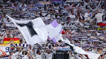 La Grada Fans del Bernabéu, en el partido de vuelta del playoff intermedio contra el Manchester City.