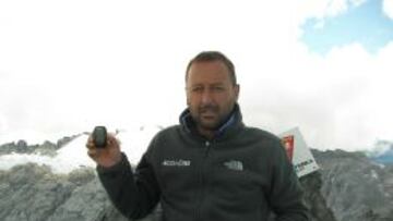 Josu Feijoo, jefe de la expedición, en el Everest.