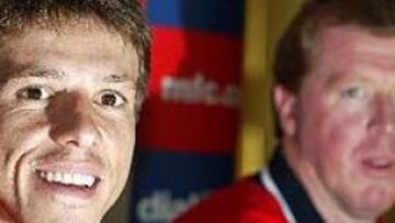 <b>ILUSIONADO. </B/>Juninho y su entreandor Steve McClaren.