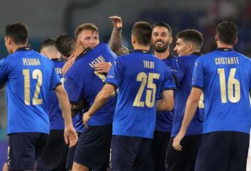 3-0. Ciro Immobile celebra el tercer gol.