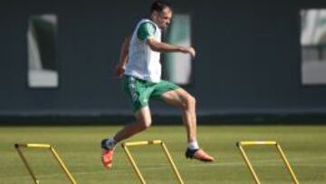 Westermann, durante un entrenamiento.
