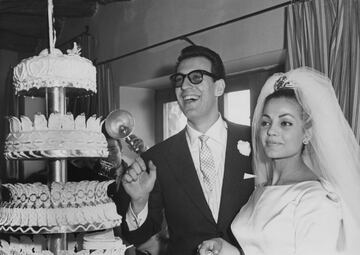 boda de Carmen Sevilla con el director de orquesta Augusto Alguer¨® el 23 de febrero de 1961 en Zaragoza.