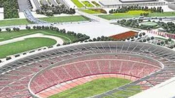 <b>UN ENTORNO ENVIDIABLE. </b>El futuro estadio rojiblanco sería la joya del proyecto olímpico de Madrid 2016, situado en Canillejas.