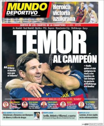 Portadas de la prensa mundial