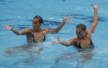 Enorme cuarto puesto en natación sincronizada dentro de la categoría de dueto femenino de Ona Carbonell y Gemga Mengual.