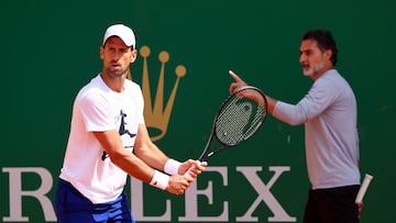 El serbio Novak Djokovic con su nuevo entrenador Nenad Zimonjic.