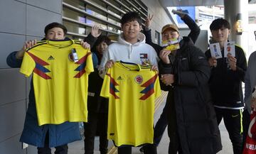 La Selección Colombia llegó a Seúl para el encuentro ante Corea del Sur.