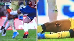 El brutal foul que impactó en el clásico entre Chivas y América
