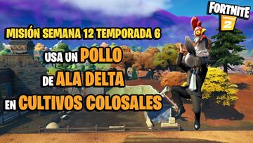 ¿Dónde está Cultivos Colosales y cómo usar un pollo como ala delta en Fortnite?