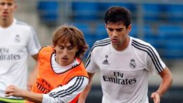 Enzo Zidane, con el primer equipo.