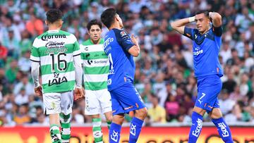 Rogelio Funes Mori of Monterrey during the game Santos vs Monterrey, corresponding to first leg match of Quarterfinals of the Torneo Clausura 2023 of the Liga BBVA MX, at TSM Corona Stadium, on May 10, 2023.
<br><br>
Rogelio Funes Mori de Monterrey durante el partido Santos vs Monterrey, Correspondiente al partido de Ida de Cuartos de Final del Torneo Clausura 2023 de la Liga BBVA MX,en el Estadio TSM Corona, el 10 de Mayo de 2023.
