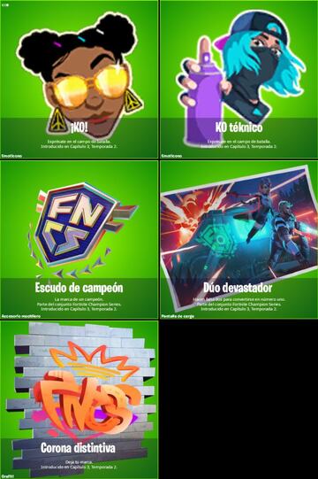 Recompensas gratuitas de los drops de Twitch de la FNCS durante la Temporada 2 de Fortnite Cap&iacute;tulo 3