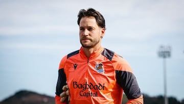 Álex Remiro, portero de la Real Sociedad, que lleva 300 partidos vistiendo la elástica txuri-urdin.