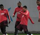 Así fue la práctica del Barça y Vidal antes de la Champions