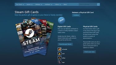 Regala juegos: Steam presenta las Tarjetas Regalo digitales