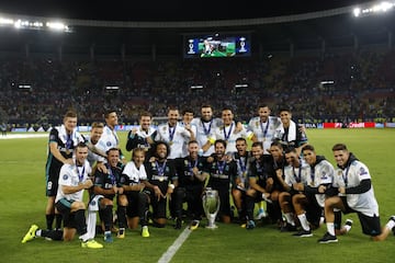 Agosto de 2017. El Real Madrid gana  la Supercopa de Europa al Manchester United de Mourinho tras vencer 2-1 en Skopje, Macedonia. 