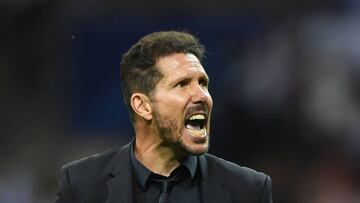 Simeone, en un momento de la final de Milán.