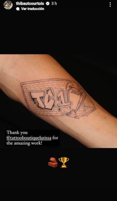 El tatuaje de Courtois de la Champions que causar sensacin en el madridismo