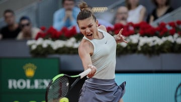 Simona Halep cayó eliminada en su primer partido en Roma.