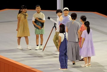 Un momento de la Ceremonia en el Estadio Olímpico. 