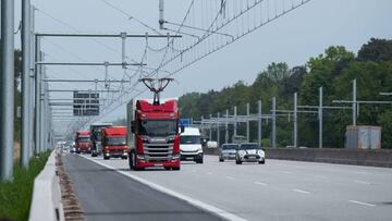 Camiones-tranvía, lo último en Alemania para reducir la contaminación
