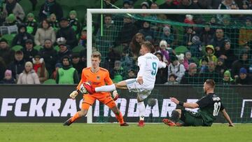 Dani Gómez falló esta ocasión en el minuto 25 en el 0-0 contra el Krasnodar.