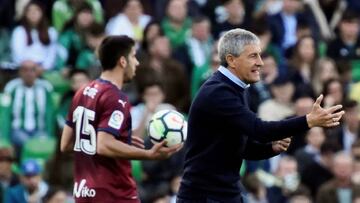 Setién, el sábado ante el Eibar.