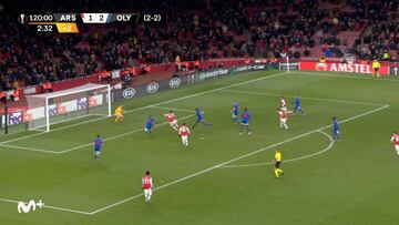 Lo que pasó del 113' al 123' en el Arsenal - Olympiacos es la belleza del fútbol: agárrense...