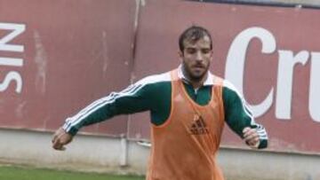 Van der Vaart, en un entrenamiento.