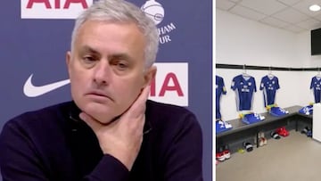 Mourinho y el "vestuario-pocilga" que le toca visitar: hace un llamamiento a los sanitarios