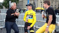 Greg LeMond entrevista a Chris Froome en Eurosport tras la victoria del brit&aacute;nico en un Tour de Francia.