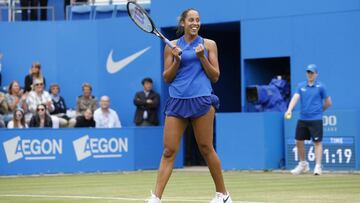 Madison Keys celebra su victoria en el torneo de Birmingham.