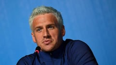 Ryan Lochte durante una rueda de prensa en los Juegos Ol&iacute;mpicos. 